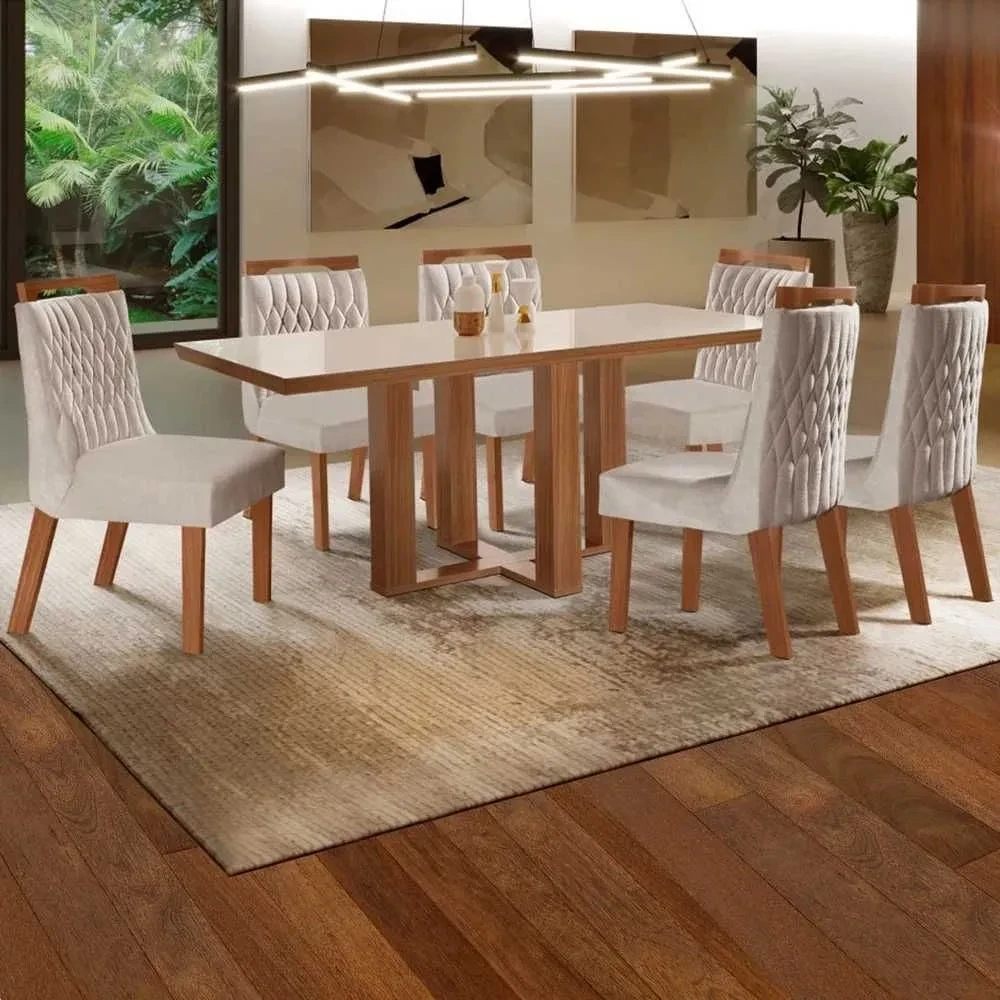 Mesa de Jantar Lottus com 6 Cadeiras - 1