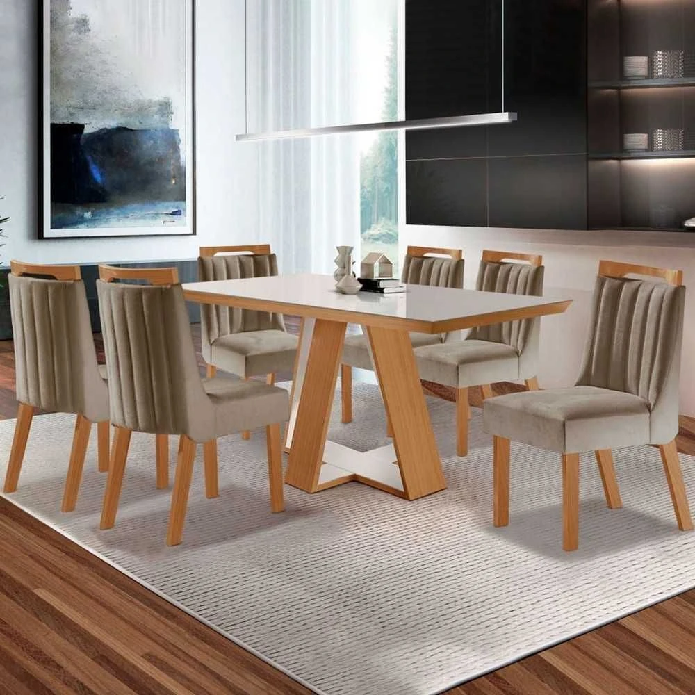 Mesa de Jantar Viena com 6 Cadeiras - 1