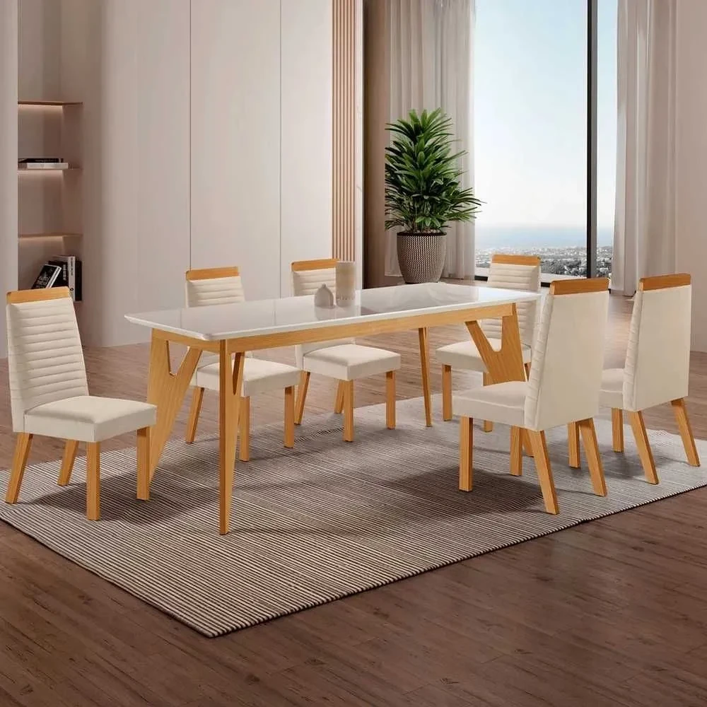 Mesa de Jantar Florida com 6 Cadeiras - 1