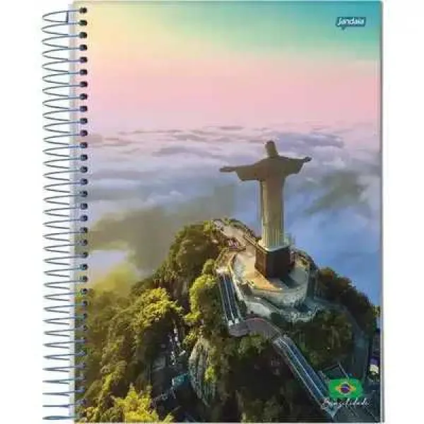 Caderno Universitário Capa Dura 10 Matérias 200 Folhas Brasilidade - Sortido