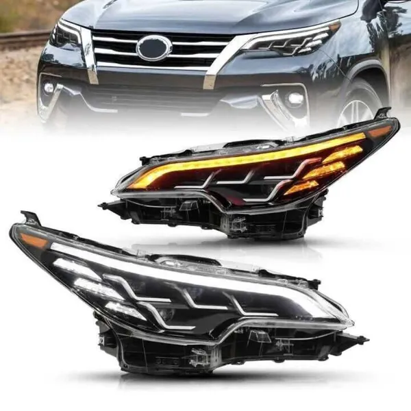 Par de Faróis Full LED Toyota Hilux SW4 2016 2017 2018 2019 2020 - Concept