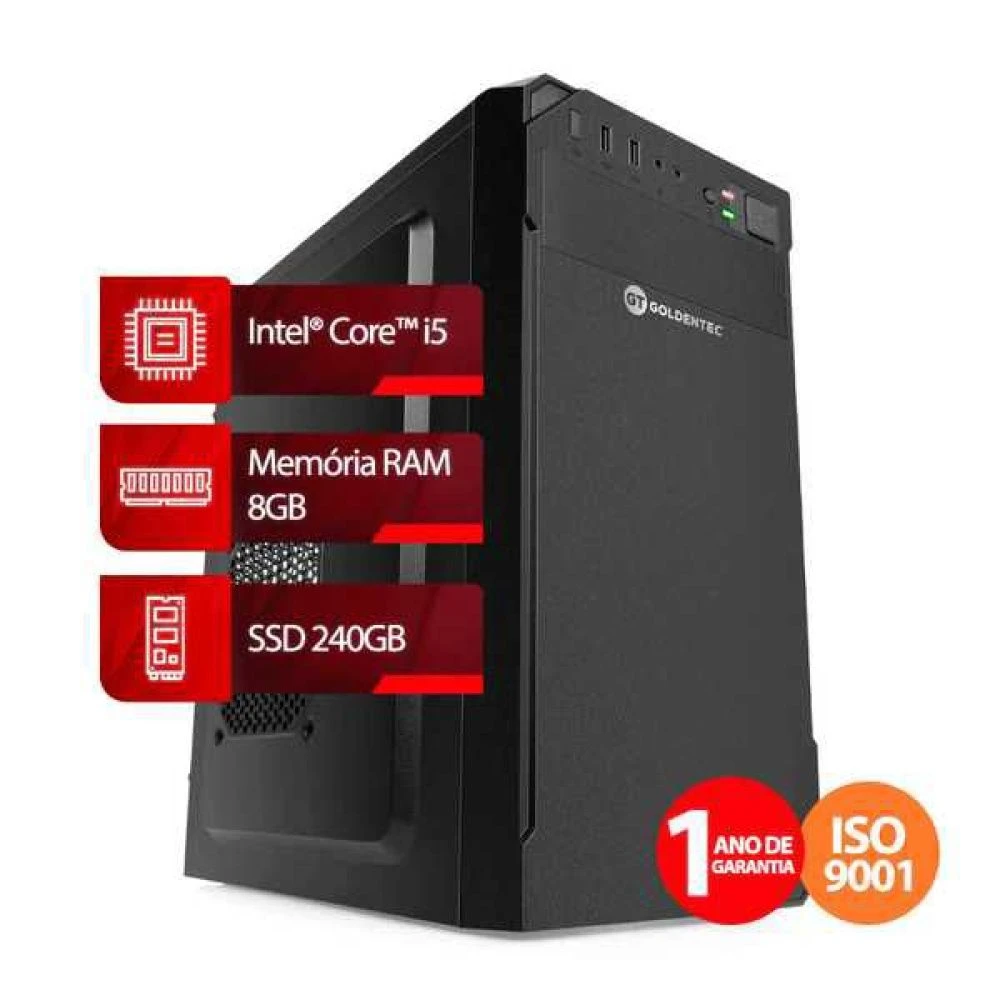 Computador Intel Core i5 10ª Geração, 8GB, SSD 240GB, Windows 11 Pro - 1