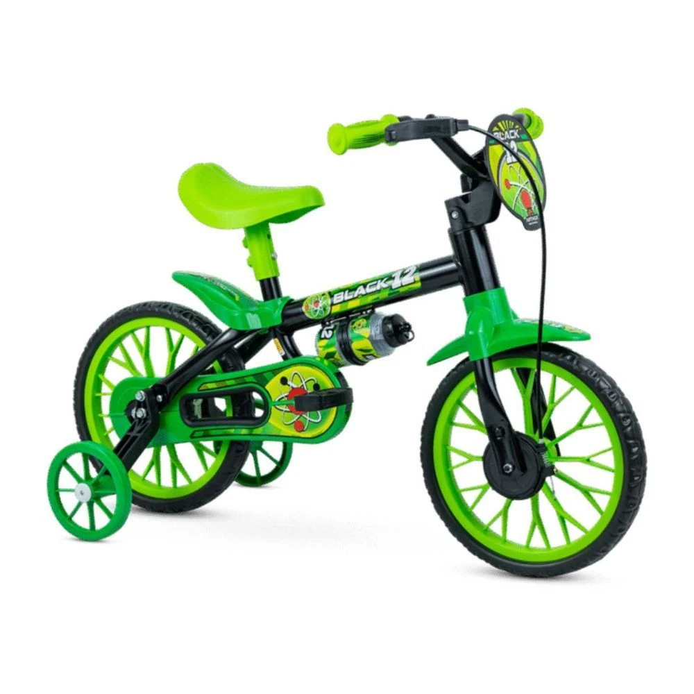 Bicicleta Infantil Aro 12 Black - Nathor - 1