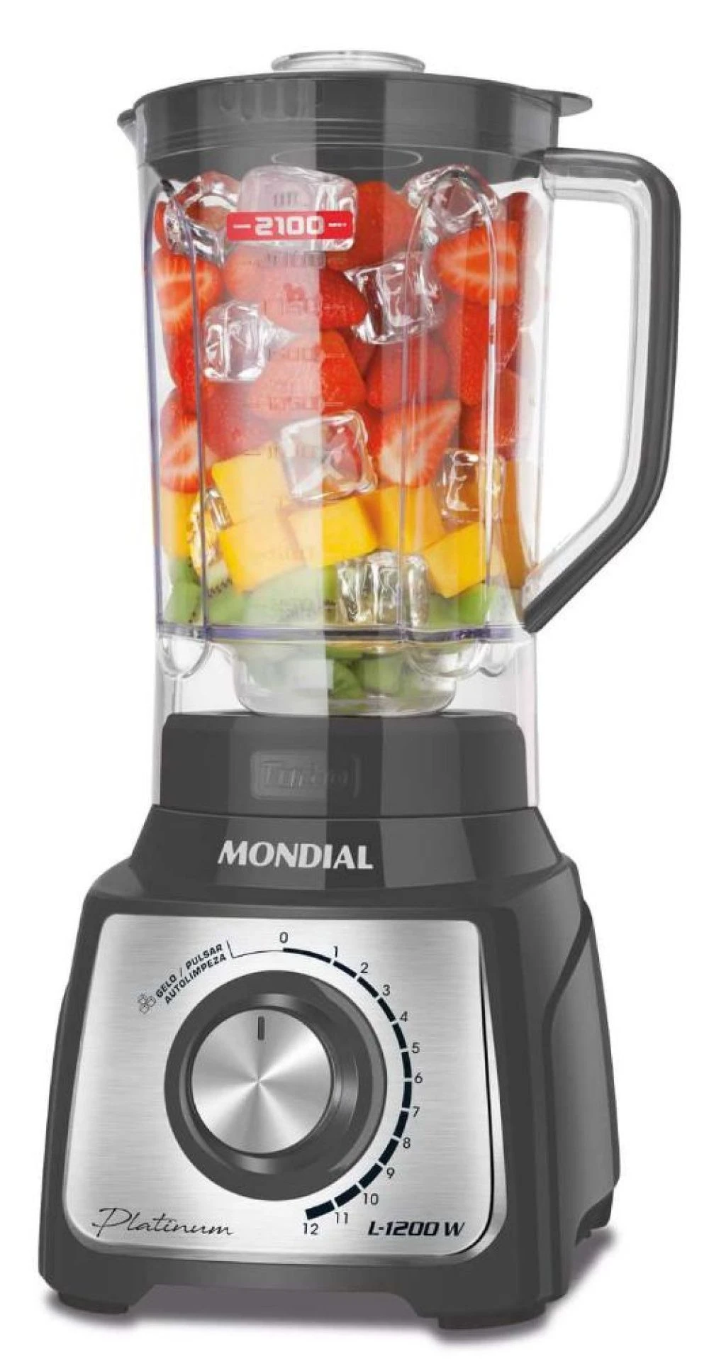 Liquidificador Mondial Turbo Platinum L-1200-PI 3 Litros - 1