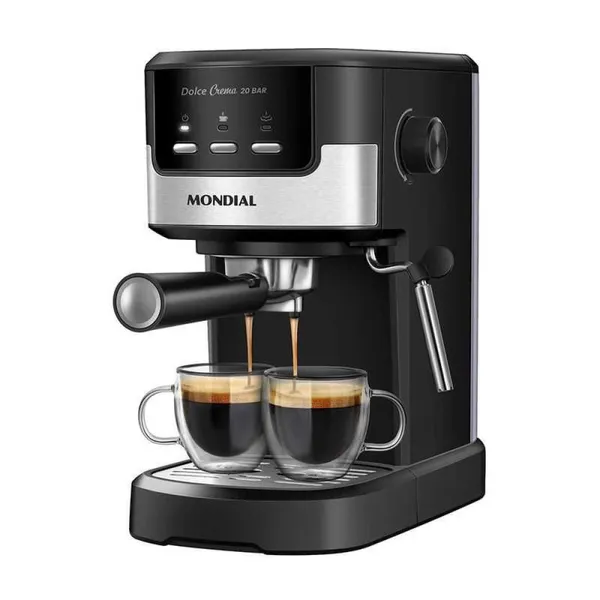 Cafeteira Espresso Dolce Crema 20 Bar Mondial Preta C-20-EC