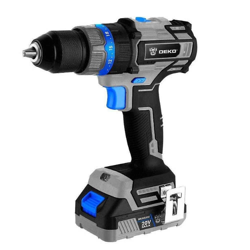 Parafusadeira Furadeira Impacto Brushless 1/2 Pol. 20V DEKO-DKBL20ID02-S3 - 1