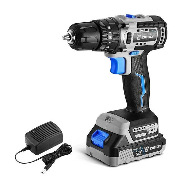 Parafusadeira Furadeira de Impacto Brushless 3/8 Pol. 42Nm + Jogo de Broca DEKO-K5046