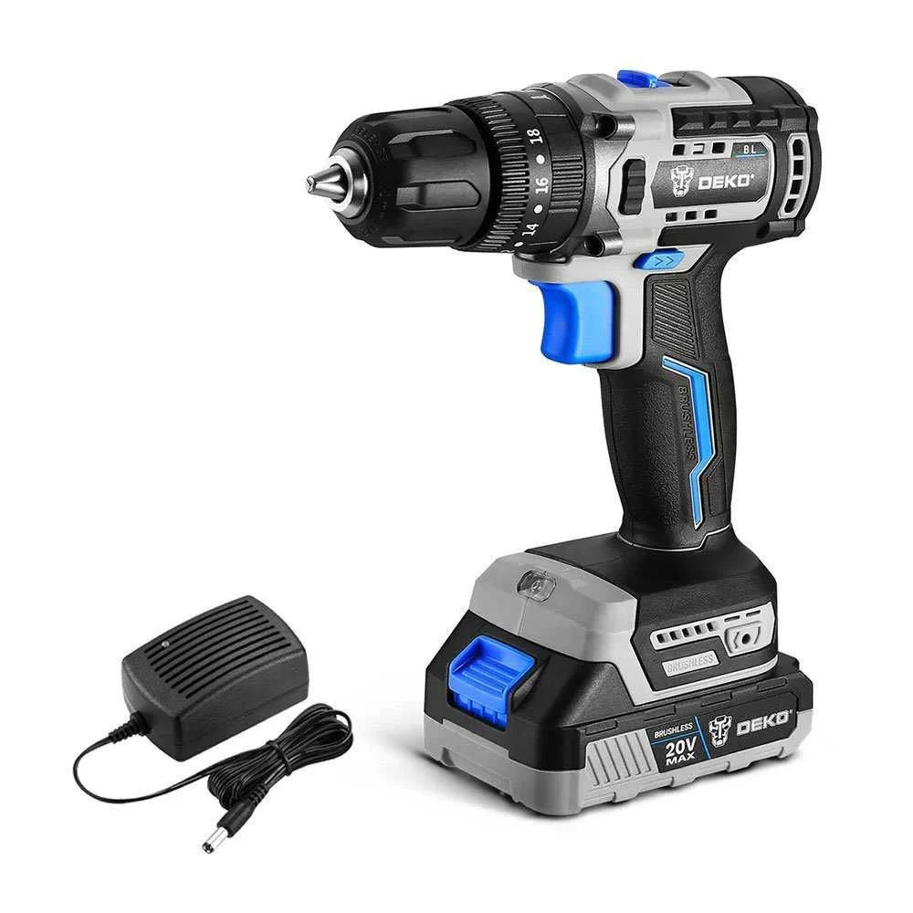 Parafusadeira Furadeira de Impacto Brushless 3/8 Pol. 42Nm + Jogo de Broca DEKO-K5046 - 1