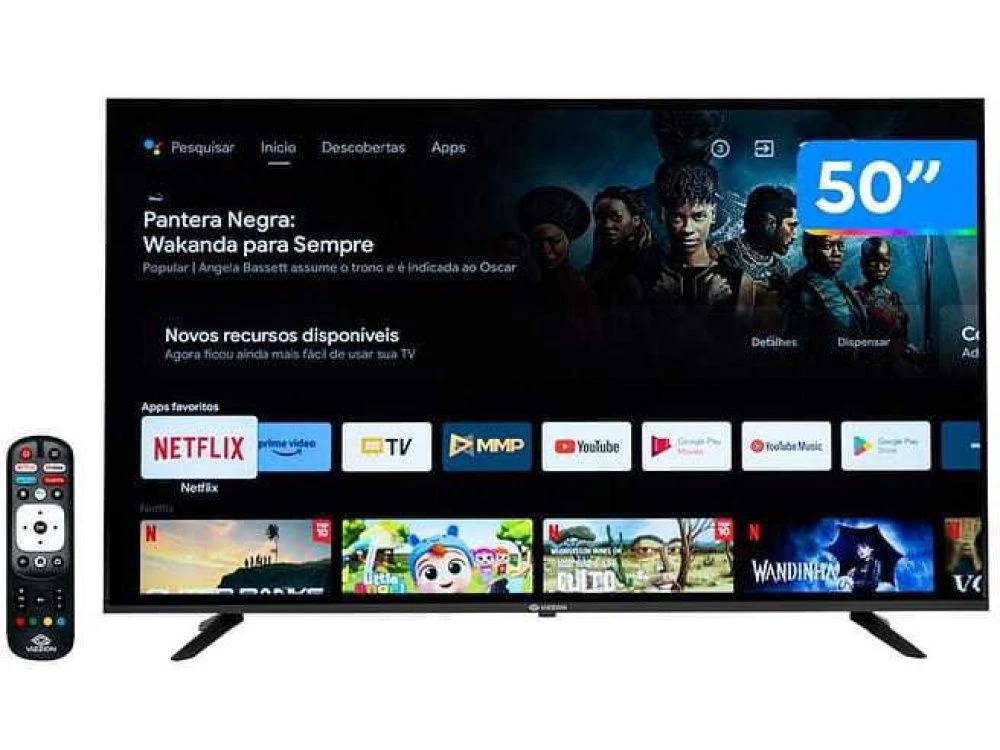 Smart TV 50 4K DLED Rig Vizzion BR50GUA - 1