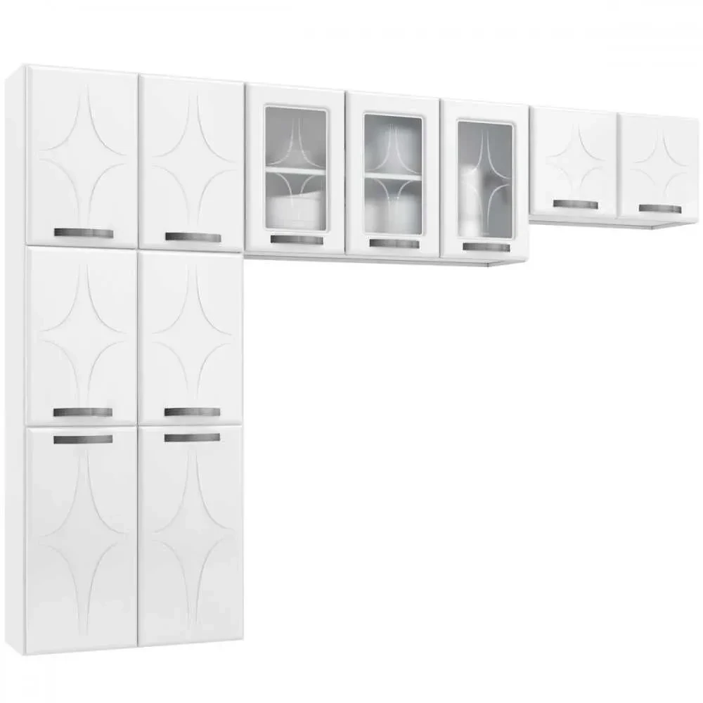 Cozinha de Aço Compacta Rubi 11 Portas Branco - 1