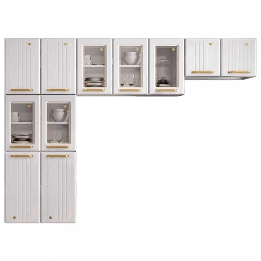 Cozinha de Aço Compacta Diamante 11 Portas Branco - 1
