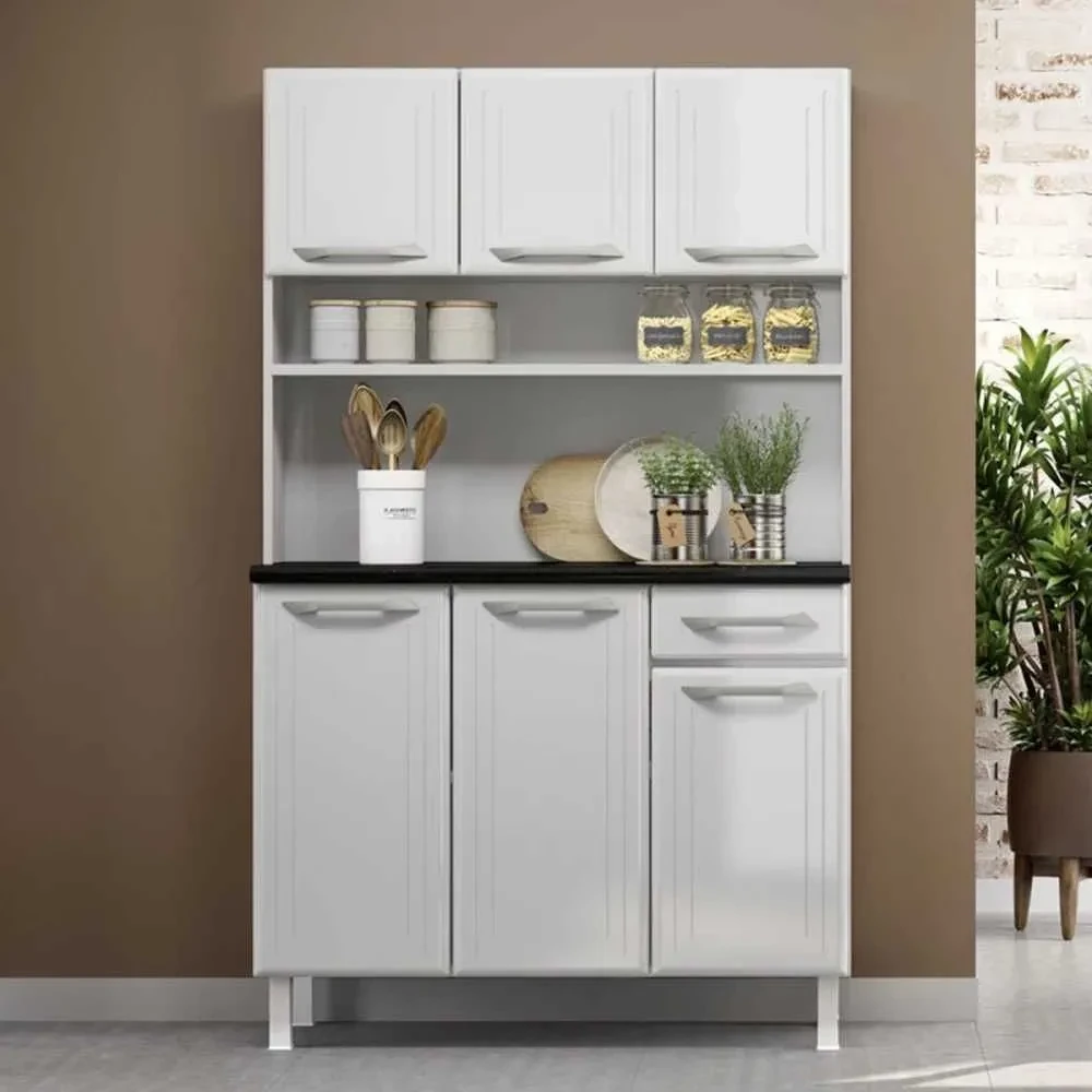 Cozinha de Aço Compacta Smart 6 Portas Branco - 1