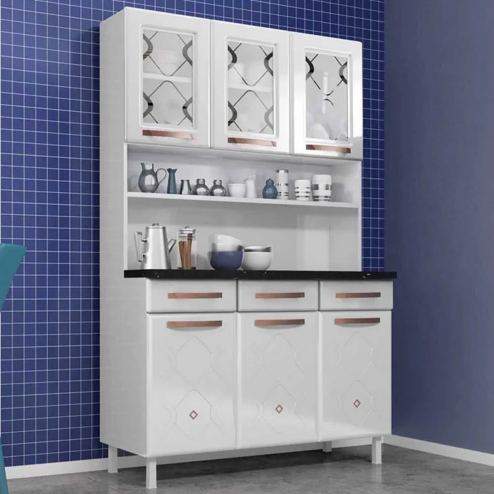 Cozinha de Aço Compacta Mirage New 6 Portas Branco - 1