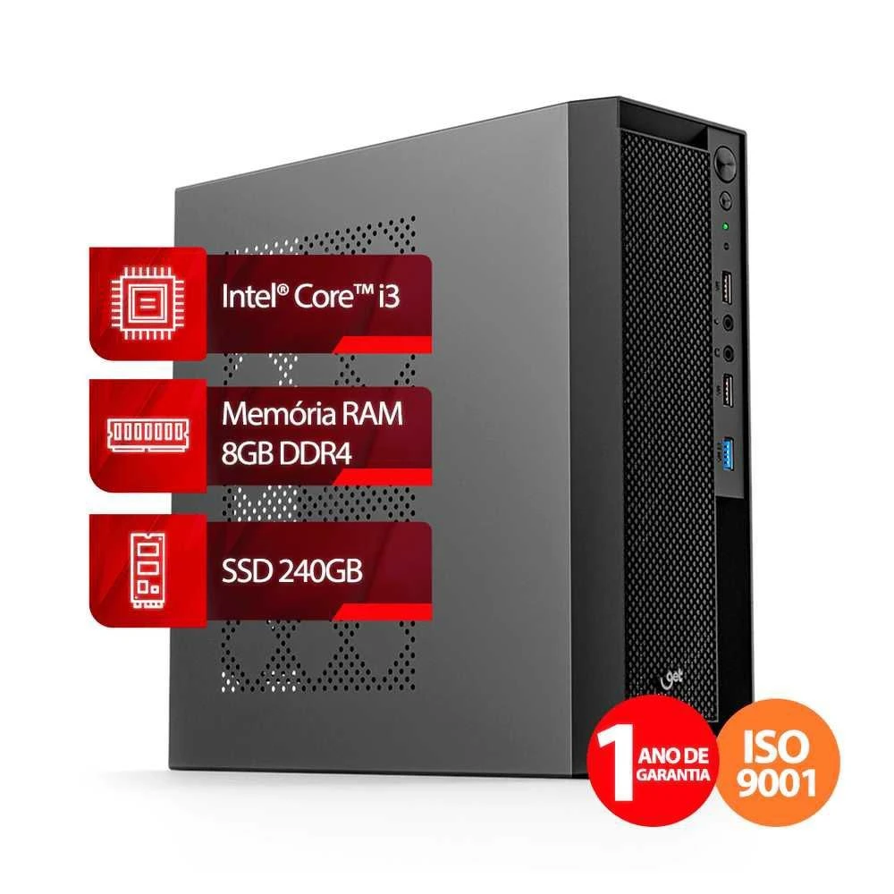 Computador Intel Core i3 10ª Geração, 8GB, SSD 240GB, G210, Linux - 1