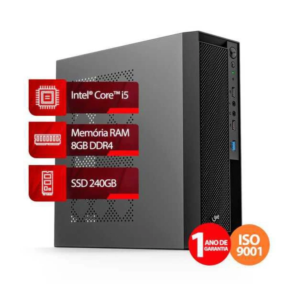 Computador Intel Core i5 10ª Geração, 8GB, SSD 240GB, G210, Linux - 1