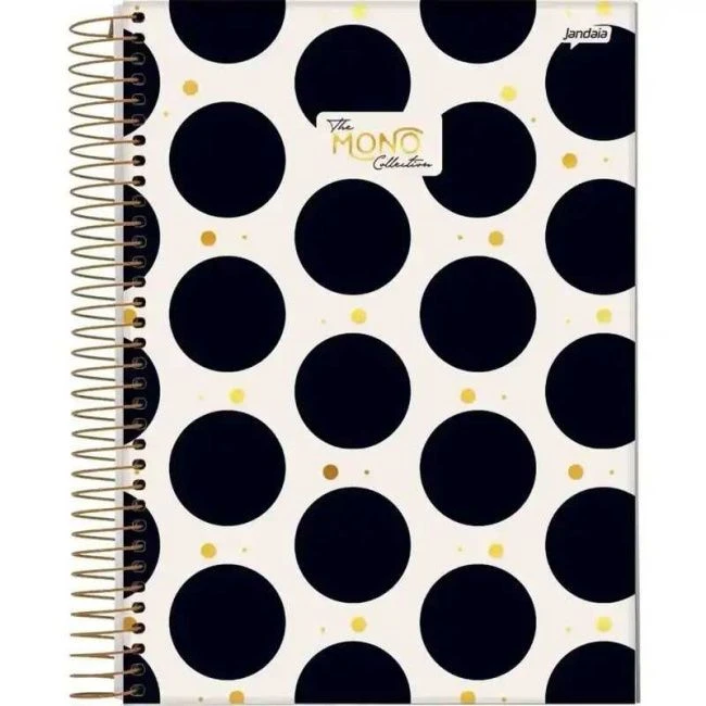 Caderno College 175x242mm Capa Dura 10 Matérias 160 Folhas Mono - Jandaia - 1