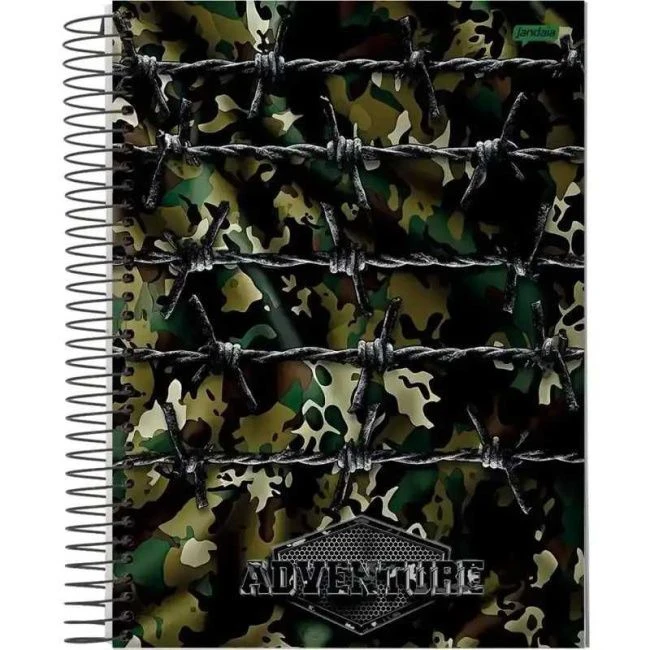 Caderno Espiral Universitário Capa Dura Adventure 10 Matérias 160 Folhas - Jandaia - 1