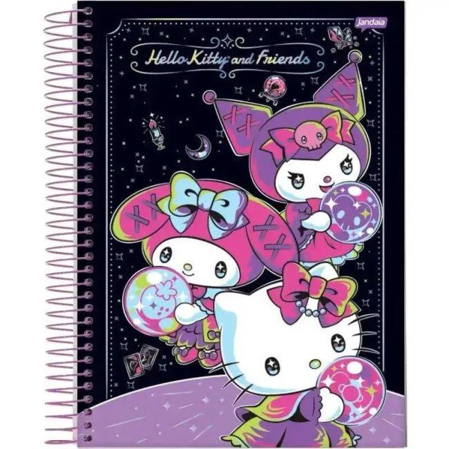 Caderno Espiral Universitário Capa Dura Besties Forever 10 Matérias 160 Folhas - Jandaia - 1