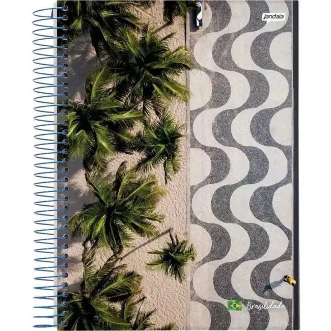 Caderno Espiral Universitário Capa Dura Brasilidade 10 Matérias 200 Folhas - Jandaia - 1