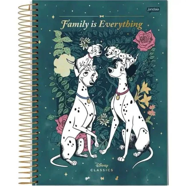 Caderno Espiral Universitário Capa Dura Disney Classicos 10 Matérias 160 Folhas - Jandaia - 1