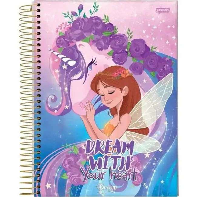 Caderno Espiral Universitário Capa Dura Dream 10 Matérias 160 Folhas - Jandaia - 1