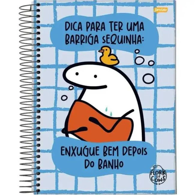 Caderno Espiral Universitário Capa Dura Flork 10 Matérias 160 Folhas - Jandaia - 1