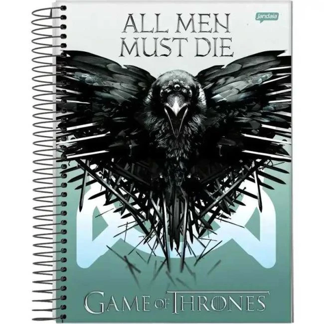 Caderno Espiral Universitário Capa Dura Game Of Thrones 10 Matérias 160 Folhas - Jandaia - 1