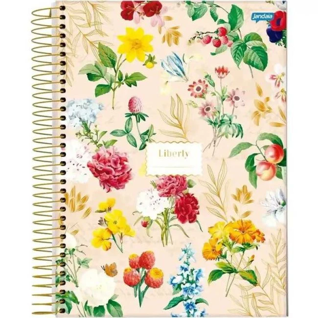 Caderno Espiral Universitário Capa Dura Liberty 10 Matérias 160 Folhas - Jandaia - 1