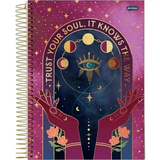 Caderno Espiral Universitário Capa Dura Mystic 10 Matérias 160 Folhas - Jandaia - 1