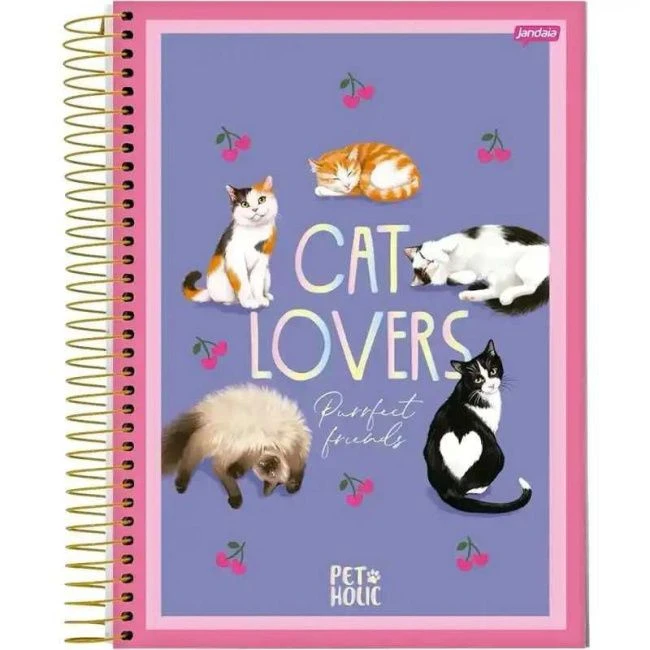 Caderno Espiral Universitário Capa Dura Pet Holic 10 Matérias 160 Folhas - Jandaia - 1