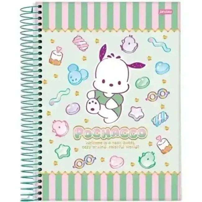 Caderno Espiral Universitário Capa Dura Pochaco 10 Matérias 160 Folhas - Jandaia - 1