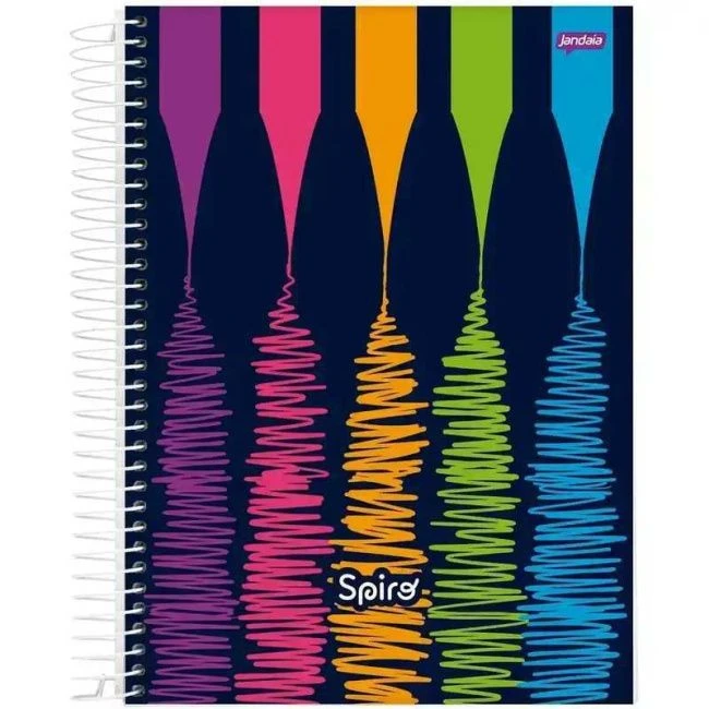 Caderno Espiral Universitário Capa Dura Spiro 10 Matérias 160 Folhas - Jandaia - 1