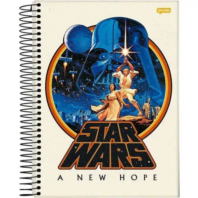 Caderno Espiral Universitário Capa Dura Star Wars 10 Matérias 160 Folhas - Jandaia - 1