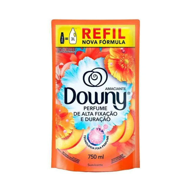 Amaciante Concentrado Downy Verão Tropical Refil 750ml - 1
