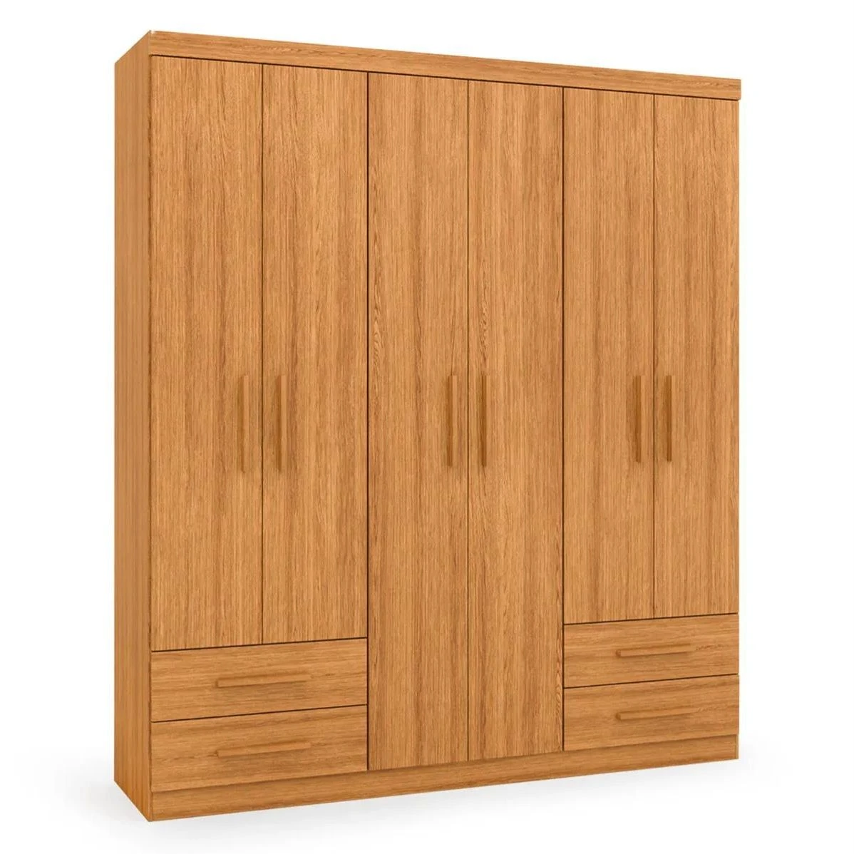 Guarda Roupa Casal Advantage 6 Portas 4 Gavetas Freijó - Batrol Móveis  - 3