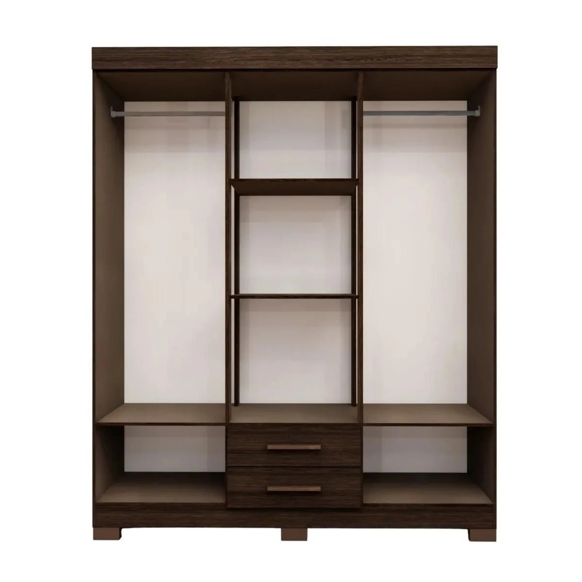 Guarda Roupa Casal Premier 6 Portas 2 Gavetas Capuccino Wood - Batrol Móveis  - 2