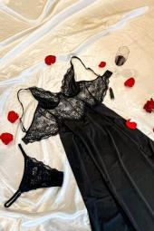 Camisola Longa Vitoria de Liganete e Renda Francesa sem Bojo com Aro  - imagem 5