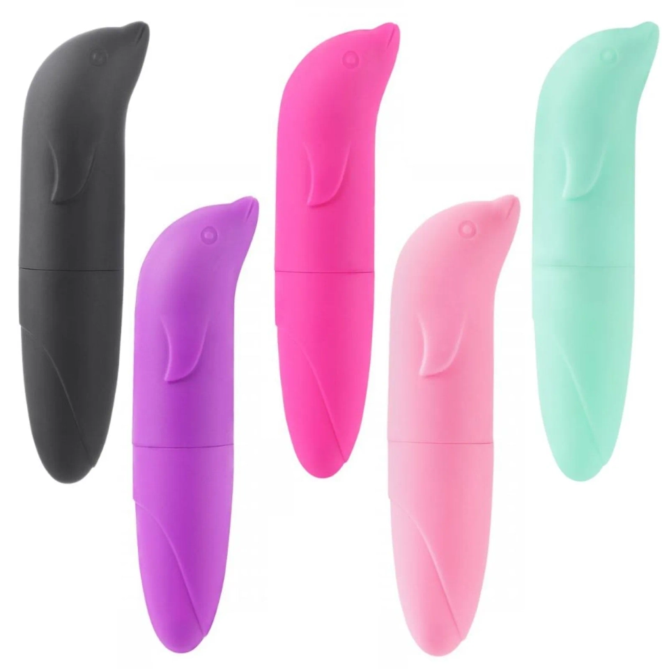 Vibrador Ponto G Com Formato Golfinho Aveludado Importacao - imagem 1