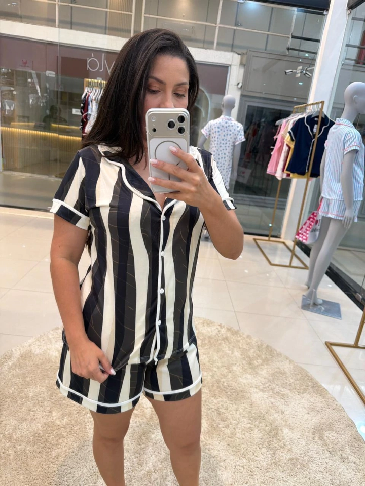 Pijama Americano Classic Listras - imagem 1
