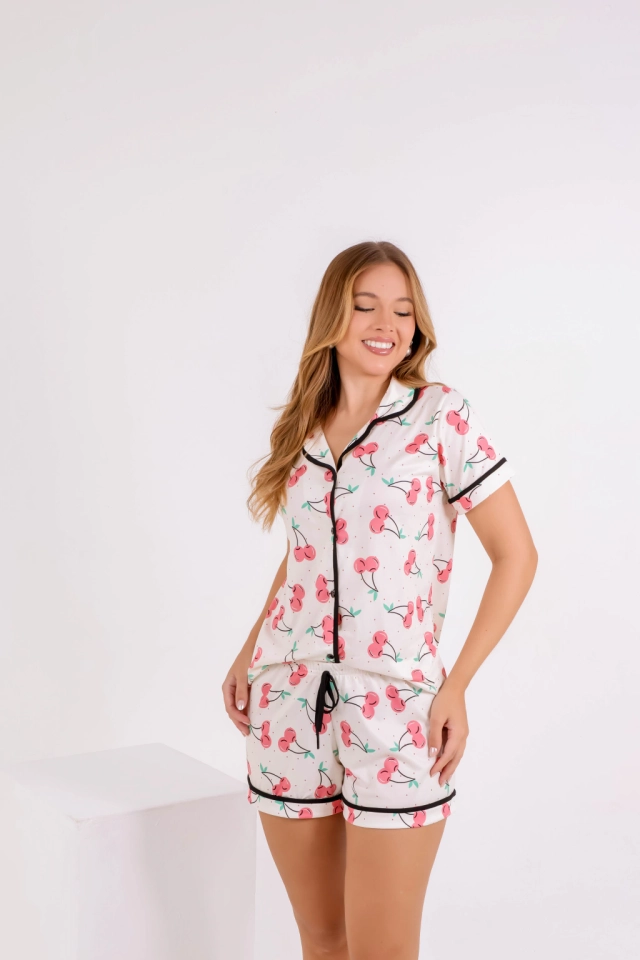 Pijama Americano Cerejinha Rosa - 6