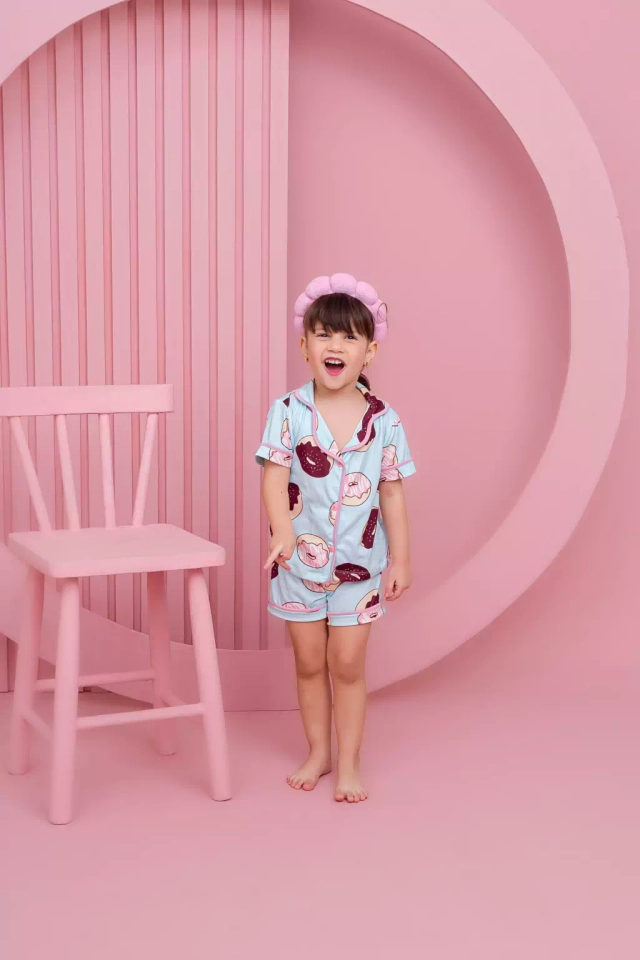 Pijama Americano Infantil Donuts  - imagem 3