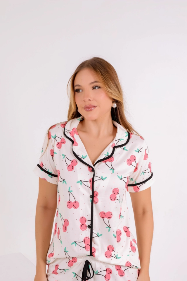 Pijama Americano Cerejinha Rosa - 7