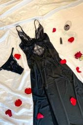Camisola Longa Vitoria de Liganete e Renda Francesa sem Bojo com Aro  - imagem 1