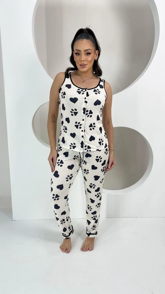 Pijama Regata Longo Pata Pet P/B