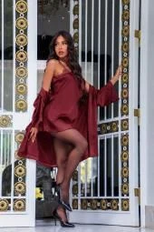 Camisola Ellen em Cetim com Toque de Seda e Renda - 1