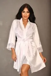 Robe Luna em Cetim com Toque de Seda e Renda  - imagem 1
