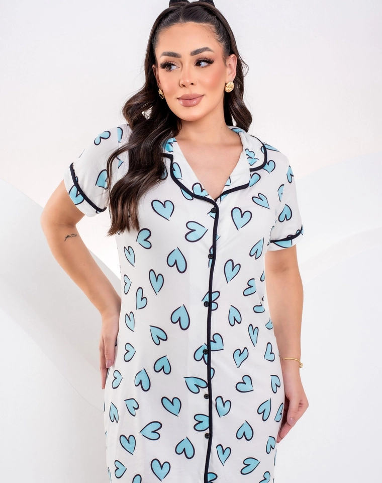 Chemise Americana Coração Verde - imagem 1