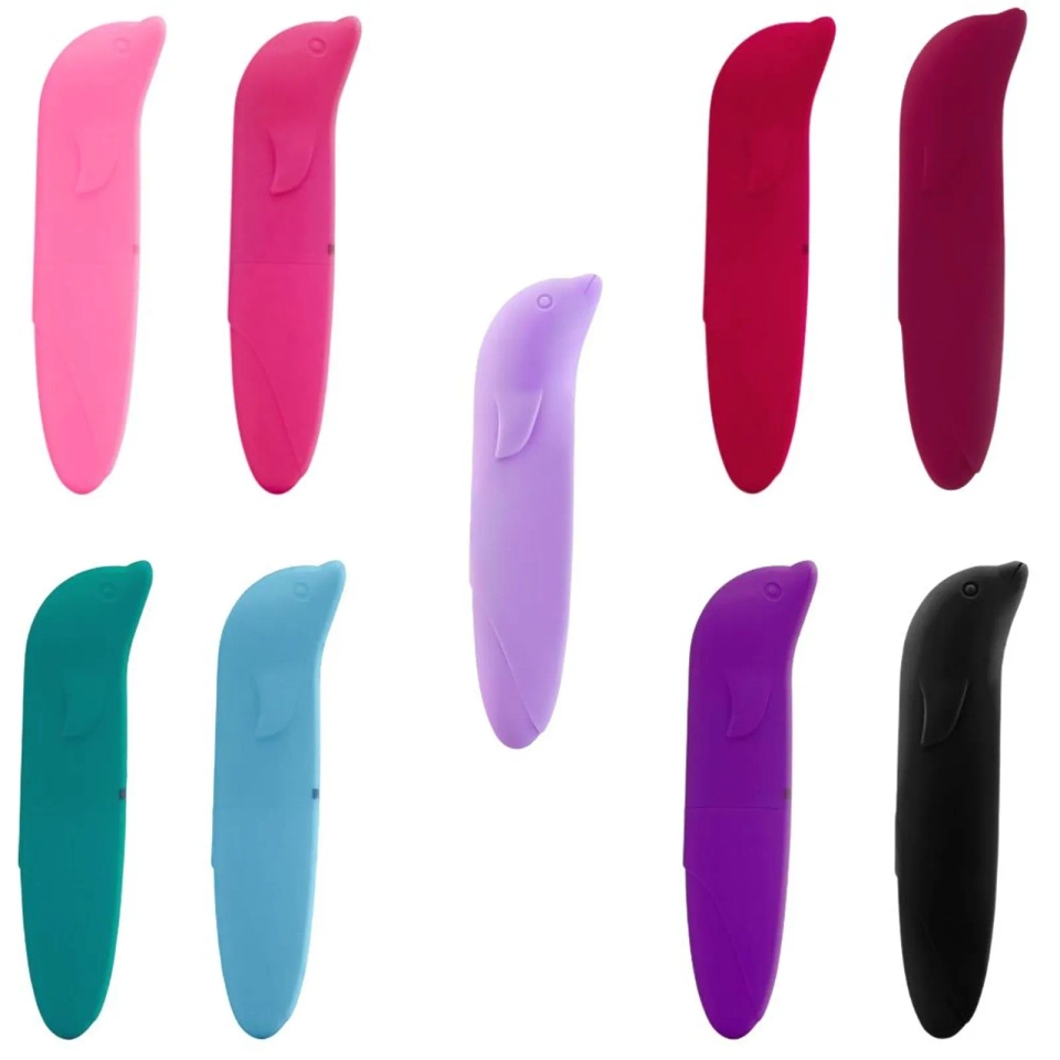 Vibrador Aveludado Golfinho Estimulador De Ponto G Mega Import - imagem 1