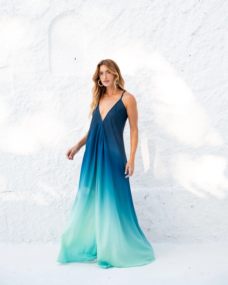 PRĂ-VENDA Vestido bĂșzios degradĂȘ Amar - 4