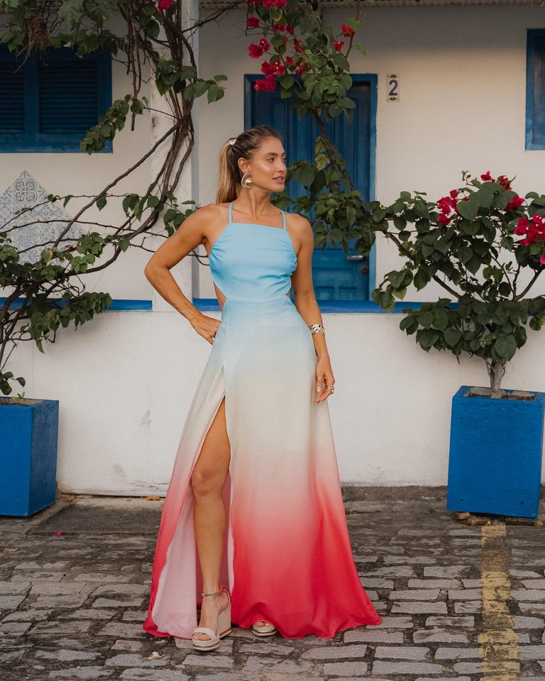 PRĂ-VENDA Vestido Flecheiras degradĂȘ Sentir - 3